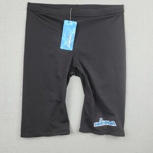 Adoretex Swim Shorts Mens 30 Black Compression Jammer SwimRVA Lined NWT